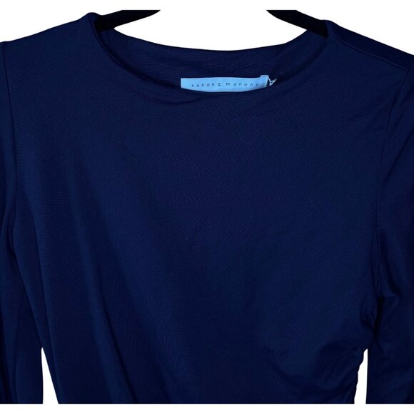 Susana Monaco Eggplant Gathered Sleeve Dress- Size S New - Picture 5 of 10